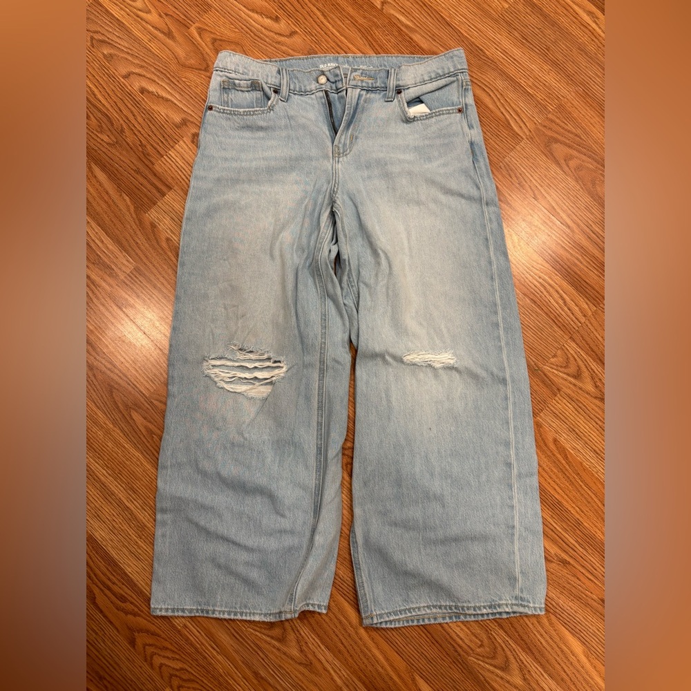 Old Navy Light Blue Wide-Leg Flare Jeans